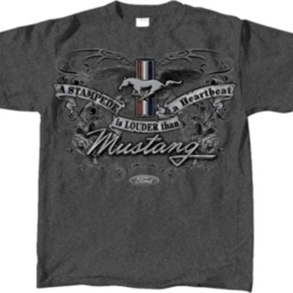Joe Blow T's Stampede Louder Than A Heartbeat Mustang Men's T-shirt